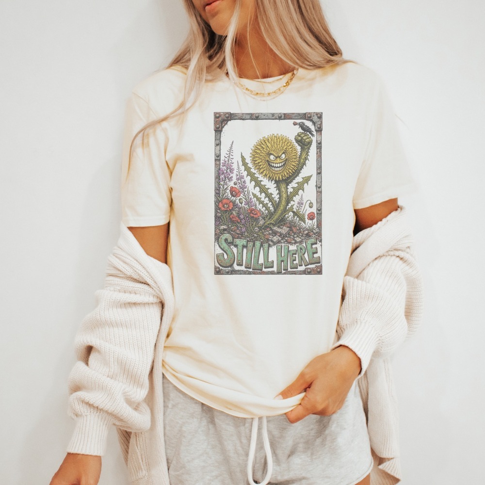 Gothic Whimsy Spiky Creature Graphic Tee
